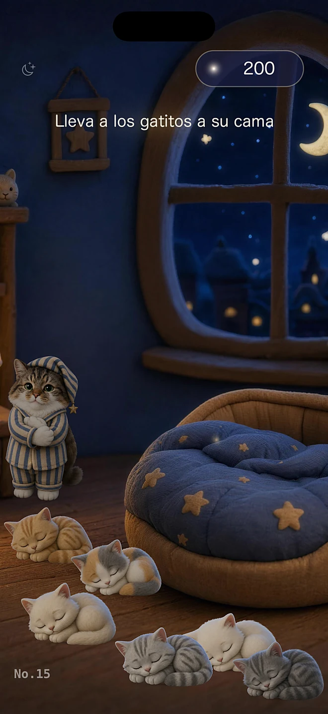 Llevar gatitos — Lleva a los gatitos a su cama
